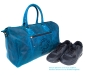 Preview: Sport- & Reisetasche (blau/petrol Vintage-Leder)