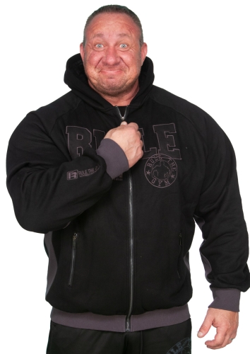 Hoodie-Kapuzenjacke "Heavy" (schwarz) mit Flex-Zonen