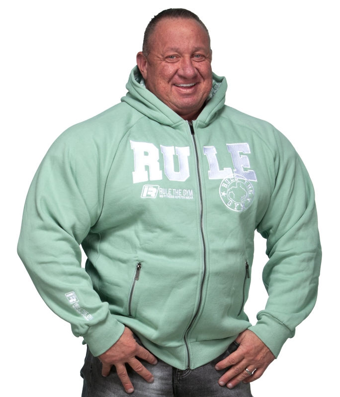 Hoodie-Kapuzenjacke "Heavy" (mint-grün) mit Flex-Zonen