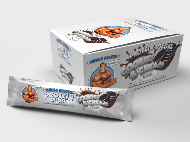 Protein-Riegel Cookies and Cream