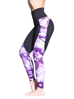 B! Wicked - Leggings, schwarz mit lila Camouflage-Muster